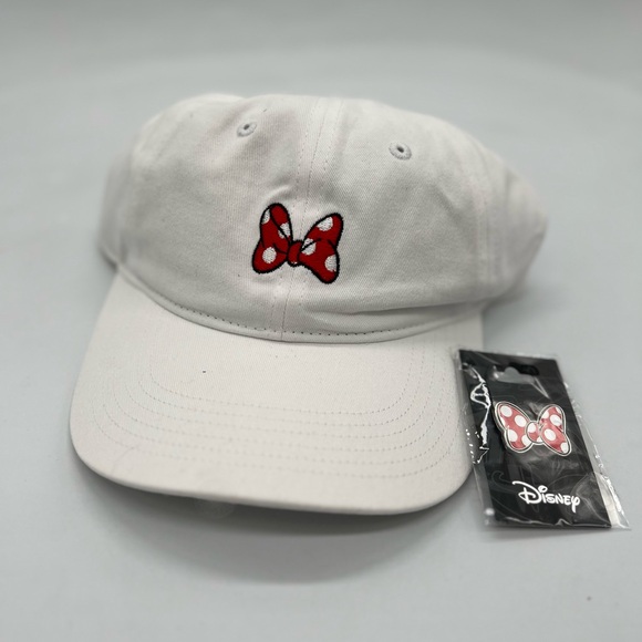 NWT Disney Minnie Mouse Set of 2 Hat and Pin Bow White - Picture 5 of 7